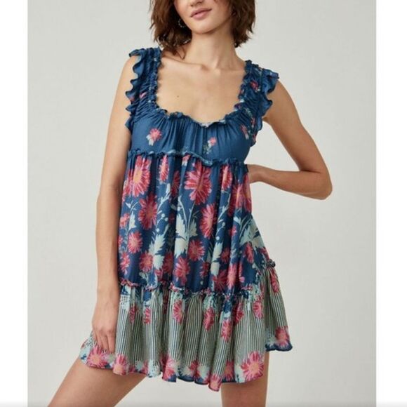 FREE PEOPLE Bali Wild Daisy Slip / Stellar Combo - Picture 1 of 7